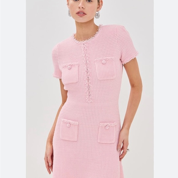 Self-Portrait Pink Mini Dress - Picture 2 of 8